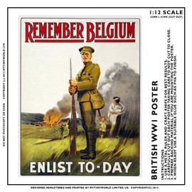 MyTinyWorld 2 x Remember Belgium! - Miniature WWI Posters