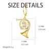 TALYKONG Gold Plated French Horn Earrings for Women Dangle