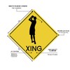 Golfer Golf Crossing Xing Sign Funny Aluminum Road Signs 12