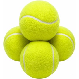 Genérico Pack de 4 Pelotas de Tenis - Pelotas de Gran Elasticidad y Resistencia,para Entrenamiento Deportivo Tenis-Pádel.