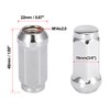 X AUTOHAUX 5pcs Car Silver Tone M14x2.0 Lug Nuts Cone