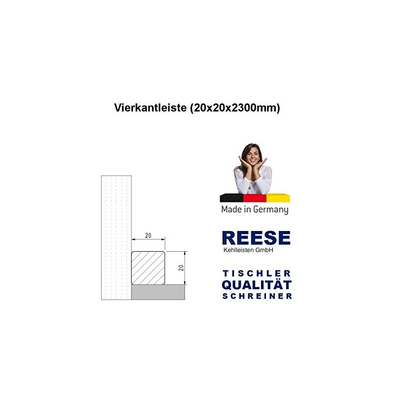Square Edge Skirting Board Oak Raw Solid Wood 20 x