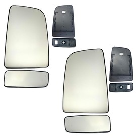 Spieg Side Mirror Upper and Lower Glass Replacement Set for Dodge Freightliner Mercedes Sprinter 2008-2018 | Pair Side View Mirror Glass Compatible with OE 0028111233 0028111133 A0028111933 68010093AA