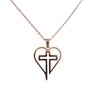 Collares de Mujer de Corazón Acero Inoxidable Cadena con Dije
