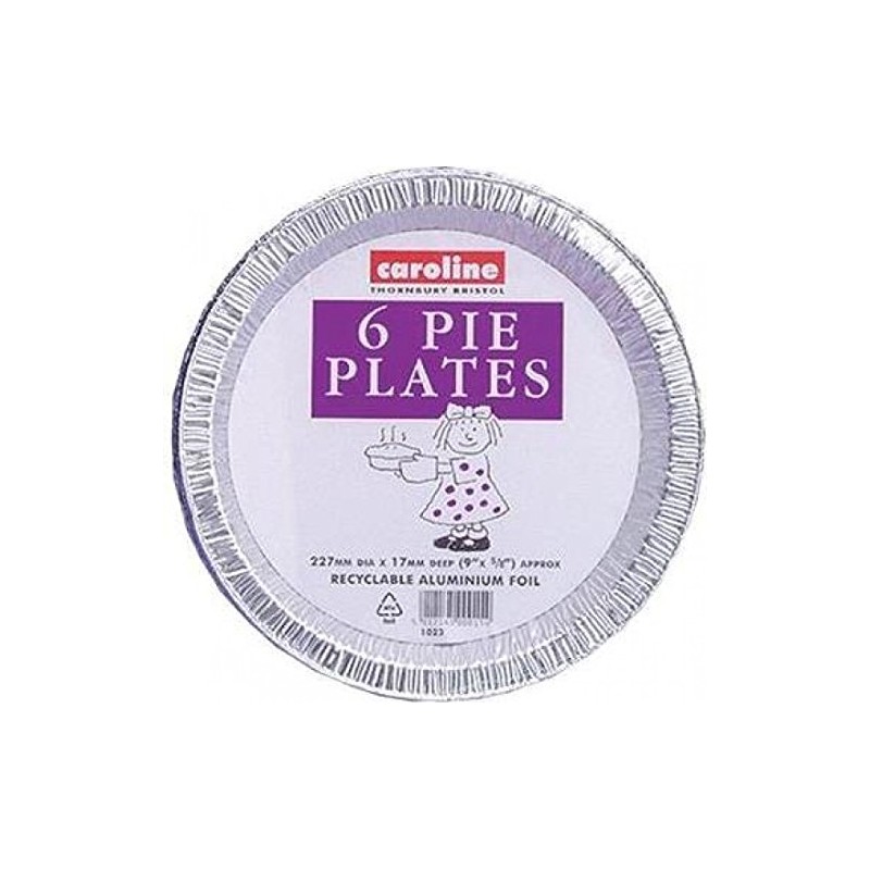 Caroline FOIL Pie Plate 23CM/9IN X6 1023, Silver
