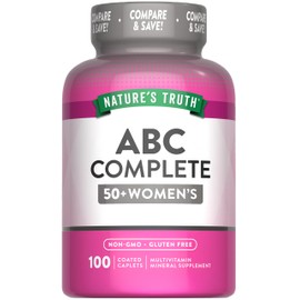 Nature's Truth Women's 50+ Multivitamin Caplets | 100 Count | with Vitamin A, C, D, E and Zinc | Non-GMO & Gluten Free Supplement