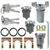 607893 + 608307 + 605533 Ignition/Doors/Trunk Lock Key Cylinder Set