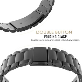 Compatible with Vivomove Trend Bands,Stainless Steel Metal Replacement Strap Bracelet for Garmin Venu Sq 2/Sq/Venu/Venu 2 Plus/Approach S12/S40/Approach S42/D2 Air/Forerunner 55/645/245/Vivomove Style