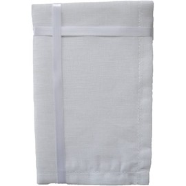 Mens Box Of 3 Plain White Genuine Irish 100% Linen Handkerchiefs