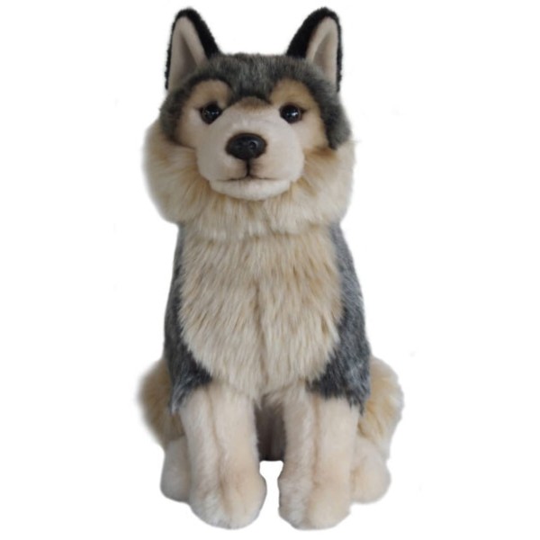 GREY WOLF SOFT AND CUDDLY TOY