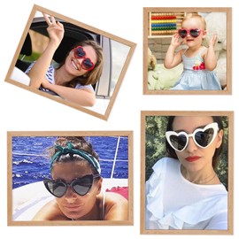 Atuoxing Pack of 6 Heart Sunglasses, Magic Colours Party Glasses, Funny Heart Glasses for Children, Adults, Sunglasses Heart Shape for Carnival Photo Props Festival Party Glasses, ['red', 'pink',