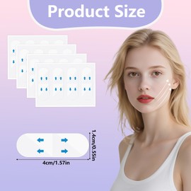 Lyreh 120stk Gesichtsliftingband, Unsichtbare Nackenlift-Pflaster Sofort Straffendes Nacken Gesichtskonturenband Wasserdichte Klebende Straffungsstreifen für Doppelkinn Wangen Hängende Haut