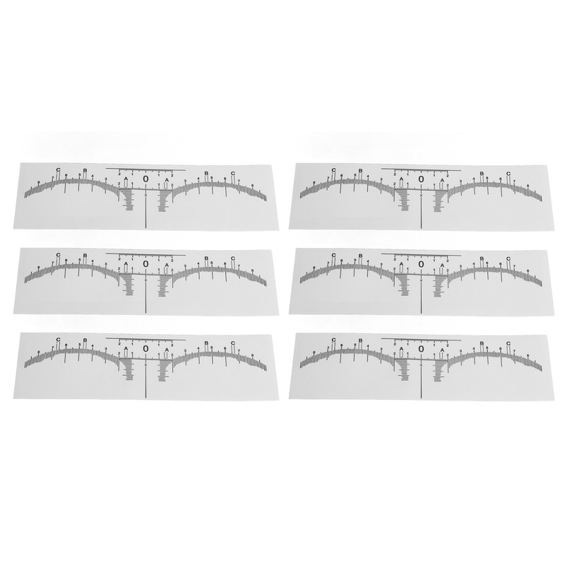 100PCS Eyebrow Ruler Stencils Disposable PVC Clear Scale Brow Microblading