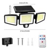 Bingxue Upgrade 208 LED Motion Sensor lam Outdoor Solar Sensor