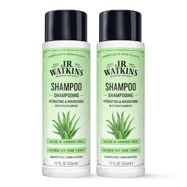 J.R. Watkins Daily Hydration Shampoo, Aloe & Green Tea - 12 fl oz (Pack of 2)