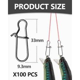 QLEUIFT 100 Pieces Swivel Fishing Stainless Steel Fishing Swivel Fishing Swivel Fishing Accessories for Fishing Ball Bearing Swivel Fishing Ball Bearing for Fishing Freshwater Quick Connect Fishing