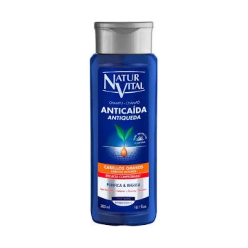 NaturVital Natur Vital, Anticaída, Cabello Graso, Shampoo