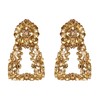 EVER FAITH Geometric Statement Earrings Large Square Triangle Dangle Crystal