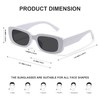 JASPIN Rectangle Sunglasses for Women Men Trendy Y2k Retro 90s