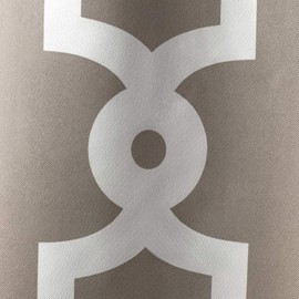 Exclusive Home Curtains Ironwork Sateen Woven Blackout Grommet Top Curtain Panel Pair, 52x63, Taupe, 2 Count