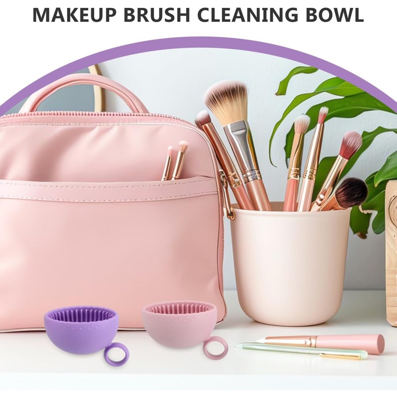 VALICLUD 2piezas Recipiente Para Limpiar Brochas De Maquillaje Mini Cuencos