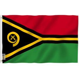 Anley Fly Breeze 3x5 Feet Vanuatu Flag - Vivid Color and Fade Proof - Canvas Header and Double Stitched - The Republic of Vanuatu Flags Polyester with Brass Grommets 3 X 5 Ft