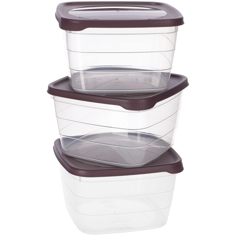 KOTARBAU® 3-Piece Set Food Storage Container with Lid 165 x