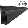 Electriduct Large J Channel Cable Raceway Self Adhesive Desk Cord Organizer and Wire Manager - Black - 48" (4 Feet) - 2 Pack