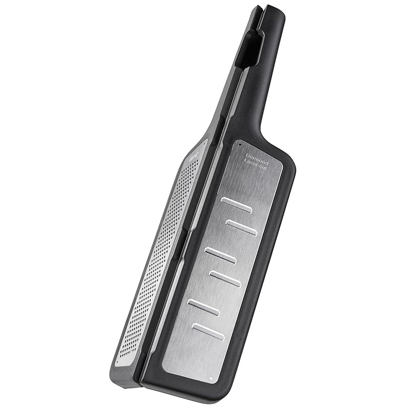 GEFU 50490 Rapino Folding Grater, High-Quality Stainless Steel/Plastic, Black/Silver