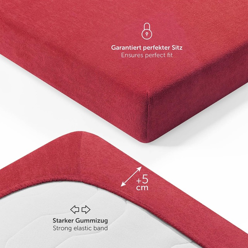 Blumtal Terry Fitted Sheet 140 x 200 cm – Cosy,