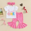 Honganda Baby Girl First Birthday Outfit Sweet One Embroidery T-shirt