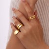 Inerney 10PCS Gold Stackable Rings Set for Women, 14K Gold