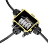 IP68 Waterproof Junction Box, 3-Way External Cable Glands Wire Connectors