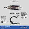 Lumonic 5 x 32 mm pipe clamps with rubber insert,