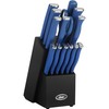 Oster Langmore 15-Piece Stainless Steel Cutlery Knife Block Set with