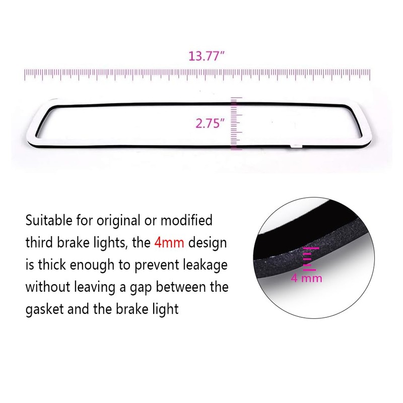 PIT66 Third Brake Light Gasket Seal, Compatible with Dodge RAM