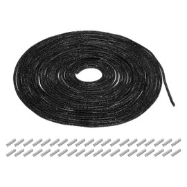 MECCANIXITY 4mm x 10m Shoe Laces Hoodie String Glitter Cords Rhinestone Tube Rope Bling Crystal String Rope for DIY Sneakers Sweaters Sweatpants Decoration Silver with Aglets