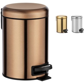 KW Soft Shade Small Round Pedal Bin 3ltr (Copper, 3 Ltr)