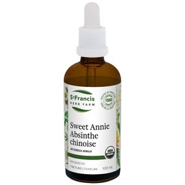 St. Francis Herb Farm Sweet Annie Herbal Tincture Liquid | Helps Control Fever, Intestinal Dysbiosis, Giardiasis & Candidiasis | Gluten-Free | Organic | Non-GMO | Lactose-Free | (100ml)