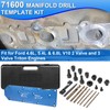 71600 Manifold Drill Template Kit Compatible with Ford V10 2V
