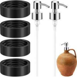 LemonRoad 4 Pcs Threading Tool and Dispenser Set Thread Cutter for Pottery with Clay Threading Pottery Tools for Soap Dispenser Ceramics Uniform Threads (Black)