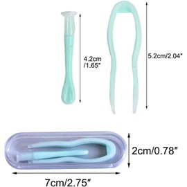 Generic Contact Lens Tool Case Set Tweezer Remover Inserter Applicator, 5pcs., White, xbaka240408-92