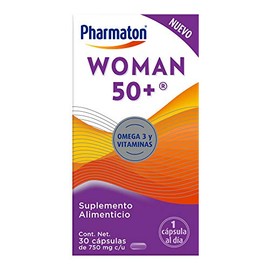 Pharmaton Woman 50 Suplemento Alimenticio para Mujer 30 Cpsulas de 750 mg. Con Hierro y Omega 3, Ayuda a Mejorar la Nutricin Diaria. 1 Cpsula al Da,  