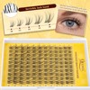 QUEWEL Natural Cluster Lashes D Curl Wispy Eyelash Clusters Mix