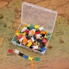 Drawing Pins 100pcs,Yellow Flag Map Push Pins,Travel Map Pins,Push Pins