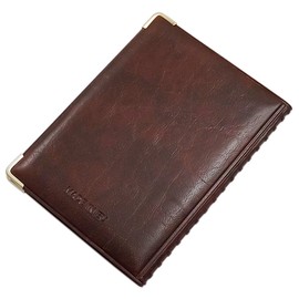 Exclusive ID Card Holder / ID Card Holder with Protective Corners Made of Metal 12 Compartments MJ-Design-Germany Made in EU Designs, Design 2 / Brown, Modern