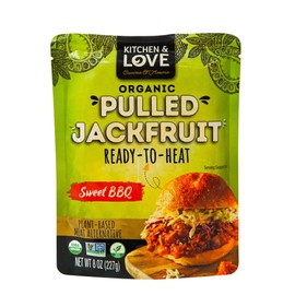 Kitchen & Love Organic Sweet BBQ Pulled Jackfruit, Non GMO, Vegan, 8 Ounces (Pack Of 6)