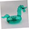 CORHAD 4pcs Inflatable Unicorn Drink Cup Holder Green Transparent Floating