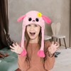 Bubblepompom Animal Hat with Ears Moving Jumping Pop Up Beating