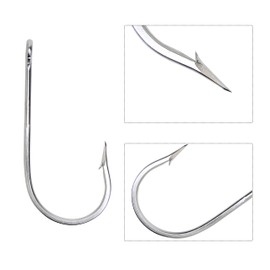 Saltwater Giant Shark and Alligator Hooks Big Game Stainless Steel Tuna Fishing Hooks for Saltwater Freshwater Size 5/0-20/0